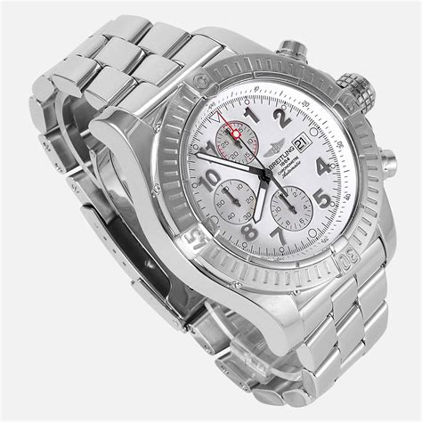 breitling super avenger a13370 white|Breitling a13370 review.